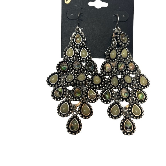 By Gennaro Stone Beaded Layered Dangle Earrings - Picture 2 of 5